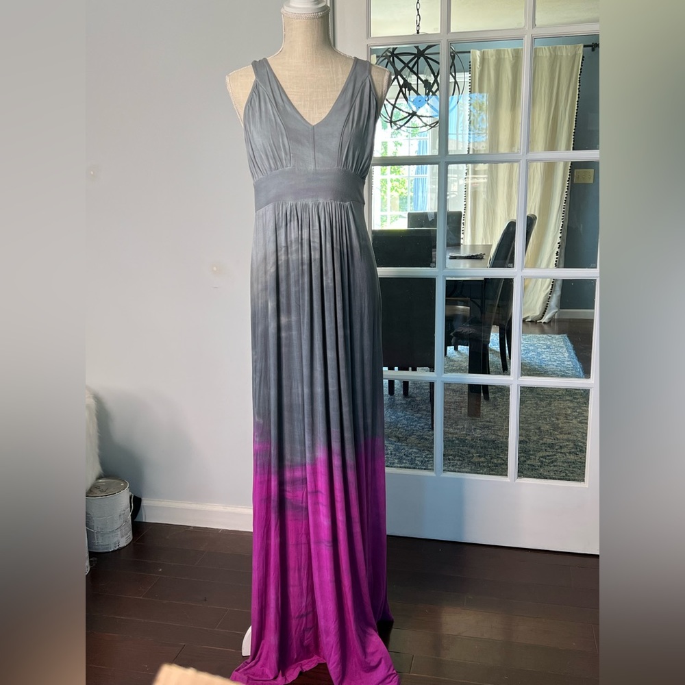 PINK LOTUS tank maxi dress size S, pink and grey  ombre